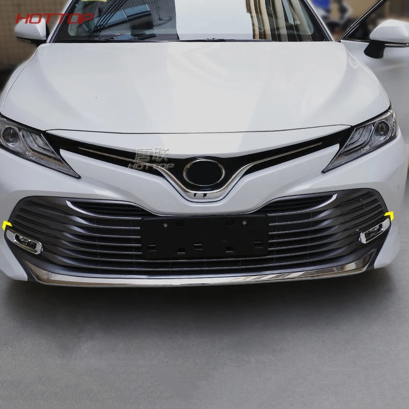 

Stainless Steel Front Fog Light frame Sticker Trim Bumber Light Cover for Toyota Camry 2018 2019 8 8th XV70