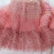 La Belleza 5 ярдов мода градиент сетки 3D кружевной ткани 115 см Ширина