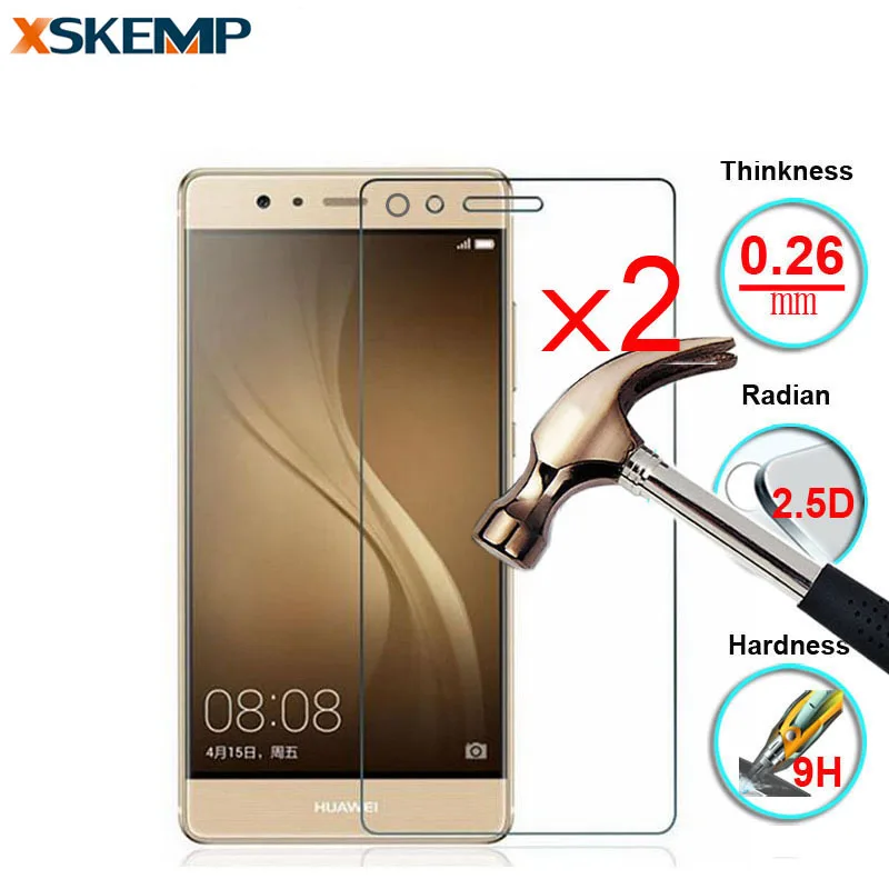 2 шт. Защитная пленка для экрана Huawei Honor 7 8 3C G740 Y625 Y560 P9 P8 Lite Plus Mate S закаленное стекло