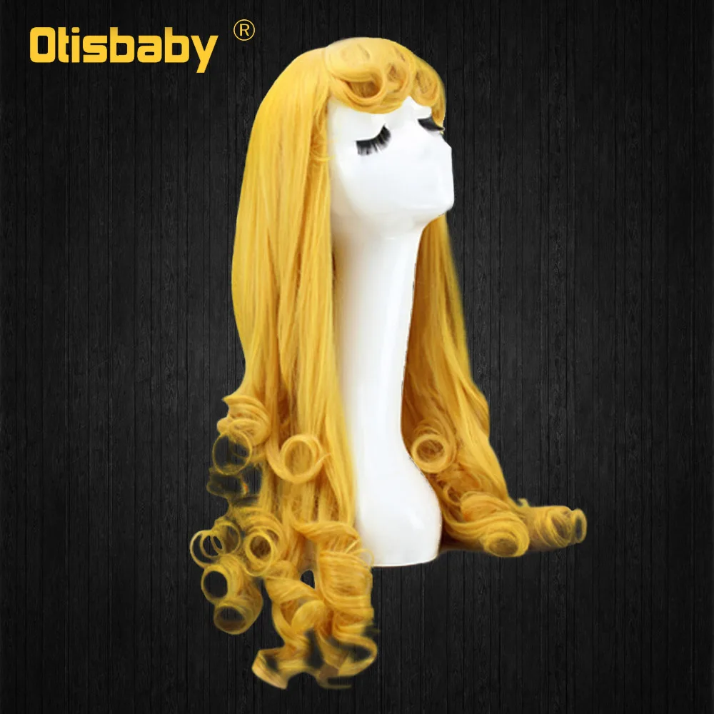 Aurora Wig Платье принцессы Авроры для девочек; Великолепный костюм Спящей красавицы для девочек; детское платье Рапунцель с бабочками; вечерние платья; роскошное кружевное платье на выпускной - Цвет: Aurora Wig