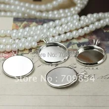 300 шт./лот 16 мм площадку Посеребренные Медные Пустые Основы Лотки Caps Loop Круг Подвески Настройки Ювелирные Изделия