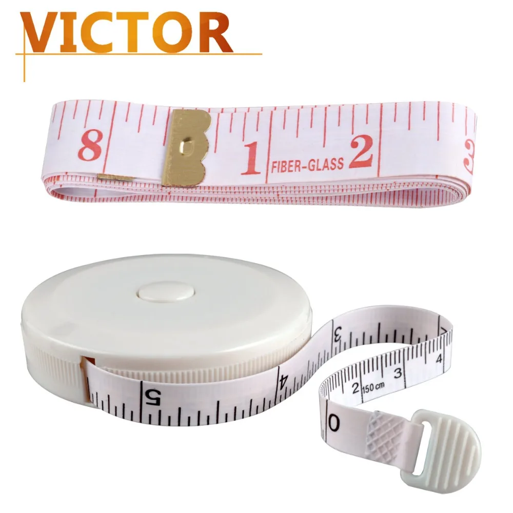 150cm Soft Retractable Sewing waist tape Body Tape Measure + 1.5m Fiber