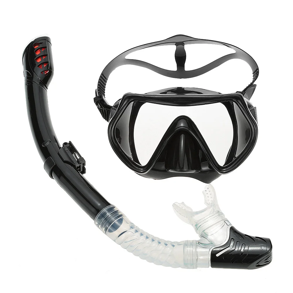 Lixada Подводная маска для подводного плавания, ныряния с дыхательной трубкой, набор для занятий плаванием, подводное плавание, полная сухая трубка, маска для подводного плавания, противотуманная маска для взрослых