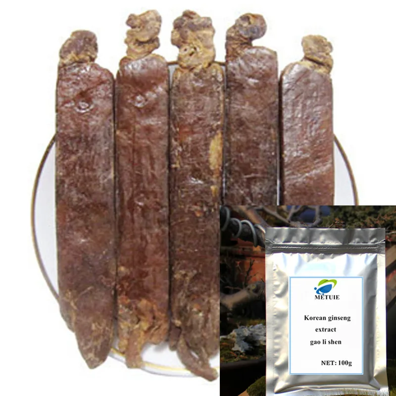 

Nutritional supplement Korean Ginseng Extract Ginseng HPLC Korean ginseng extract powder gao li shen Good quality free shipping