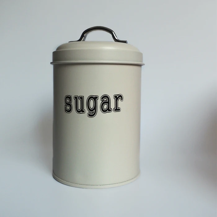 1/3 шт./набор резервуар для хранения SUS 304 из нержавеющей стали для чая, кофе, сахара, квадратный футляр, чехол, многофункциональная кухонная утварь для дома - Цвет: White Sugar