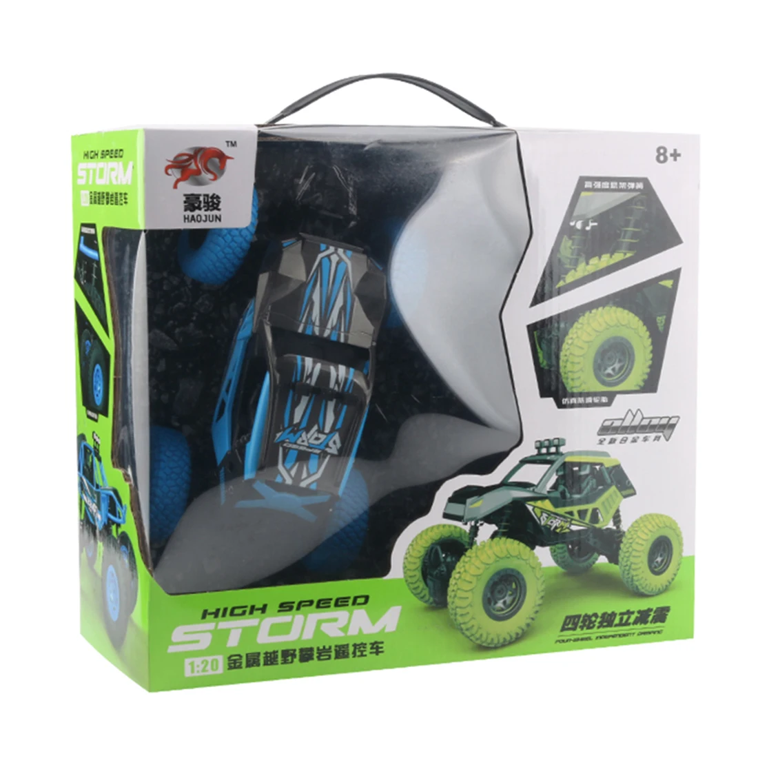1:20 RC Внедорожник сплав скалолазание RC автомобиль игрушка с независимая система амортизатора для детей-зеленый