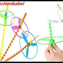 Actionbabei Горячая распродажа! Новая забавная вращающаяся НЛО спиннинговая Стрекоза ручной толчок летающая фея блюдце Наружная игрушка детская игра