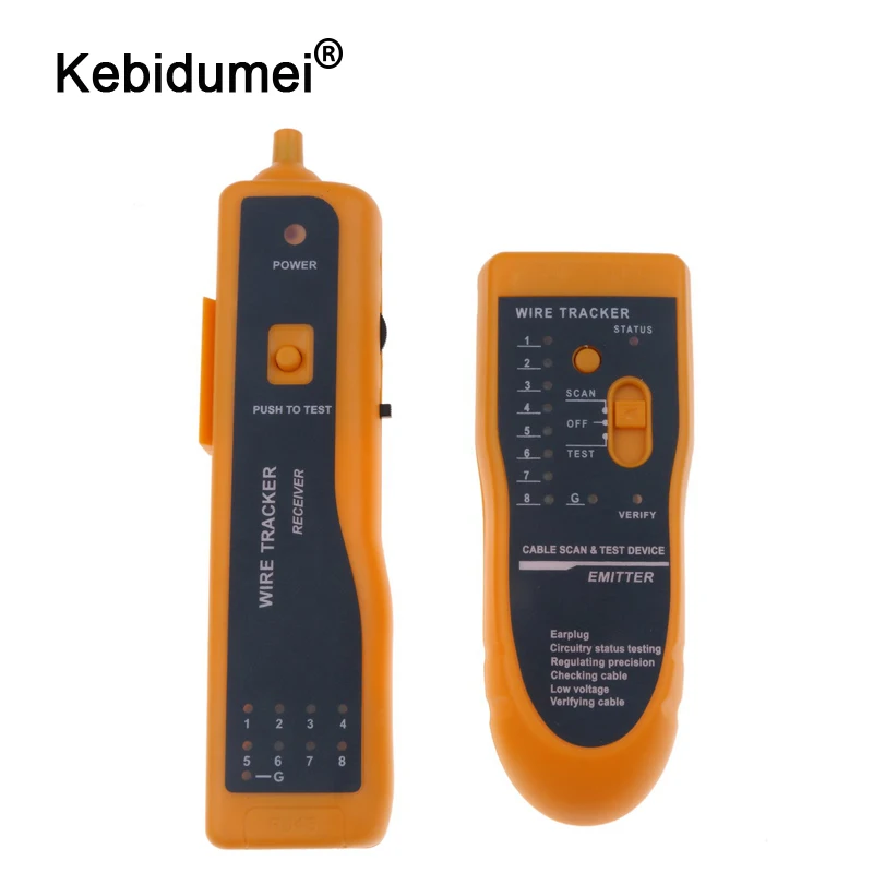 

Kebidumei RJ11 RJ45 Cat5 Cat6 Telephone Wire Tracker Tracer Toner Ethernet LAN Network Cable Tester Detector Line Finder