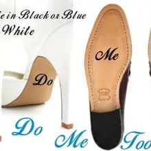 2 шт./компл. I Do Me слишком персонализированные свадебные туфли виниловые Новинка Симпатичные наклейки для свадебных аксессуаров наклейки Muraux D764