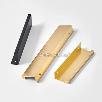 

Brand New 2PCS European Invisible Kitchen Cabinet Door Handles Cupboard Wardrobe Drawer TV Cabinet Pulls Handles No Drilling