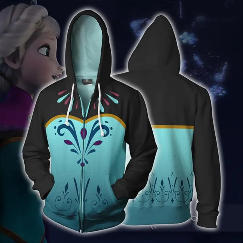 Fans Wear 3d Printed Frozen Sweatshirt King Cosplay Hooded Sweatshirts Men Hoodie