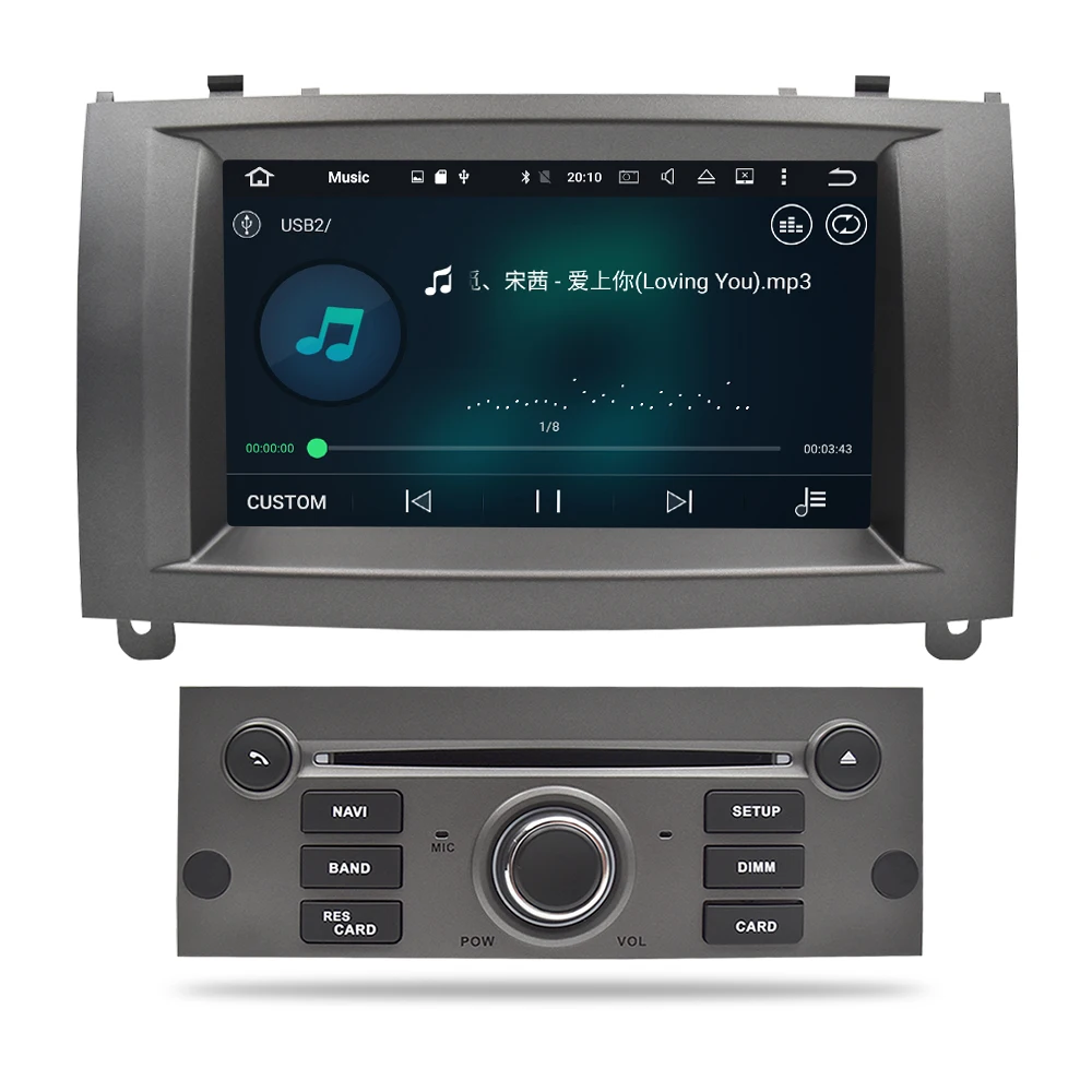 Android 9,0 4G ram Авто ГЛОНАСС gps навигация автомобильный DVD стерео головное устройство для peugeot 407 2004-2010 Авто Радио RDS мультимедиа 32G