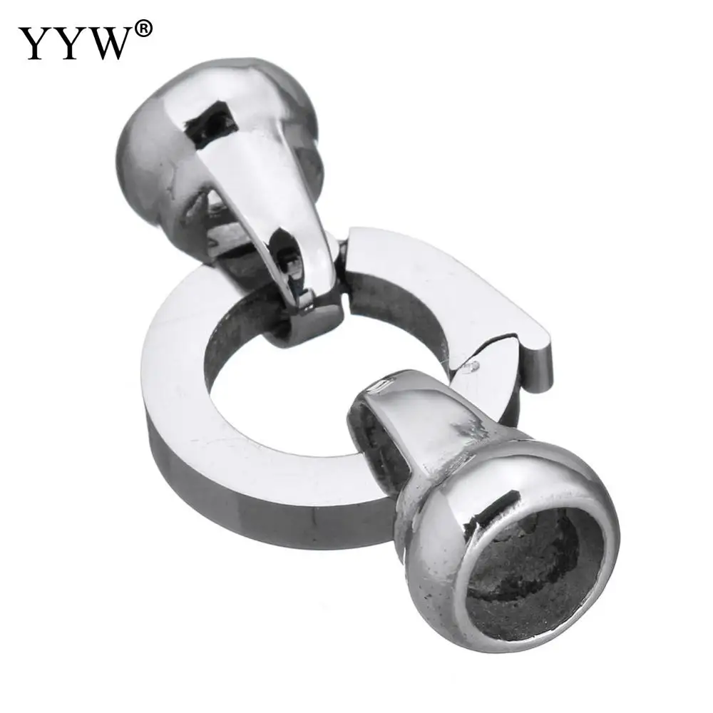 Stainless Steel Snap Clasp Hand Polished With End Cap Original Color