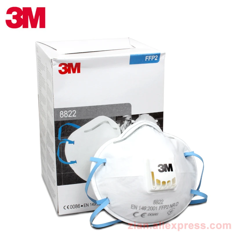 

3M 8822 dust mask respirator Cold flow valve Anti-static filter FFP2 dust mask industrial safety dust smoke respirator mask