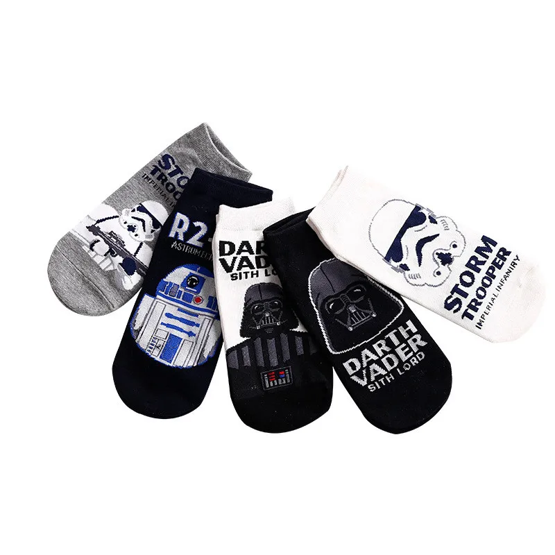

Fashion Hip Hop Warrior Design Cool Pattern Socks Street Skateboard Short Female Socks 5 Pairs