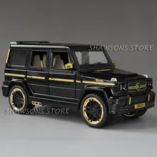 Литой 1:24 внедорожника модель игрушки Brabus G65 SUV Реплика назад w/звук и свет