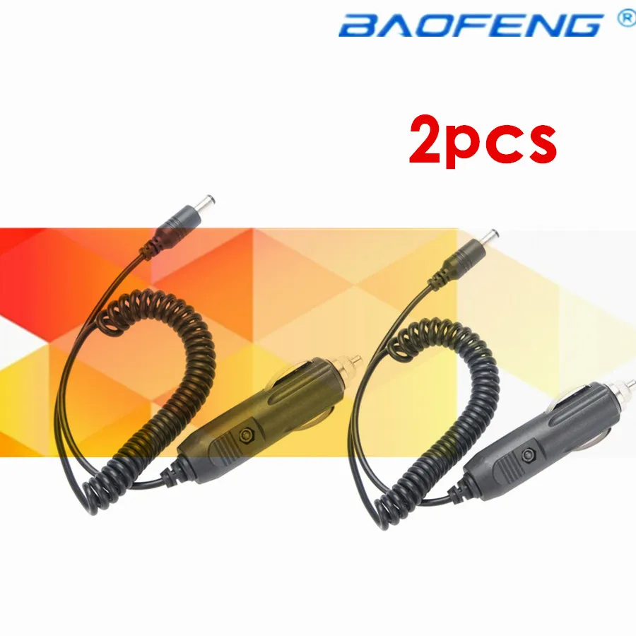 

2 Pcs Cable Line Baofeng Uv-5r Car Charge For UV-82 UV-5RE Plus BF-888S Uvb2 Plus TG-UV2 charger Walkie Talkie Accessories