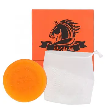 

80g Natural Horse Oil Soap Blackheads Mites Removal Gentle Cleansing Essential Oil Soap Gentle Cleansing Soap
