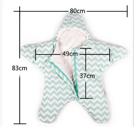 Детский спальный мешок в форме звезды; зимний теплый толстый спальный мешок для коляски; спальный мешок для новорожденных; saco bebe dormir slaapzak