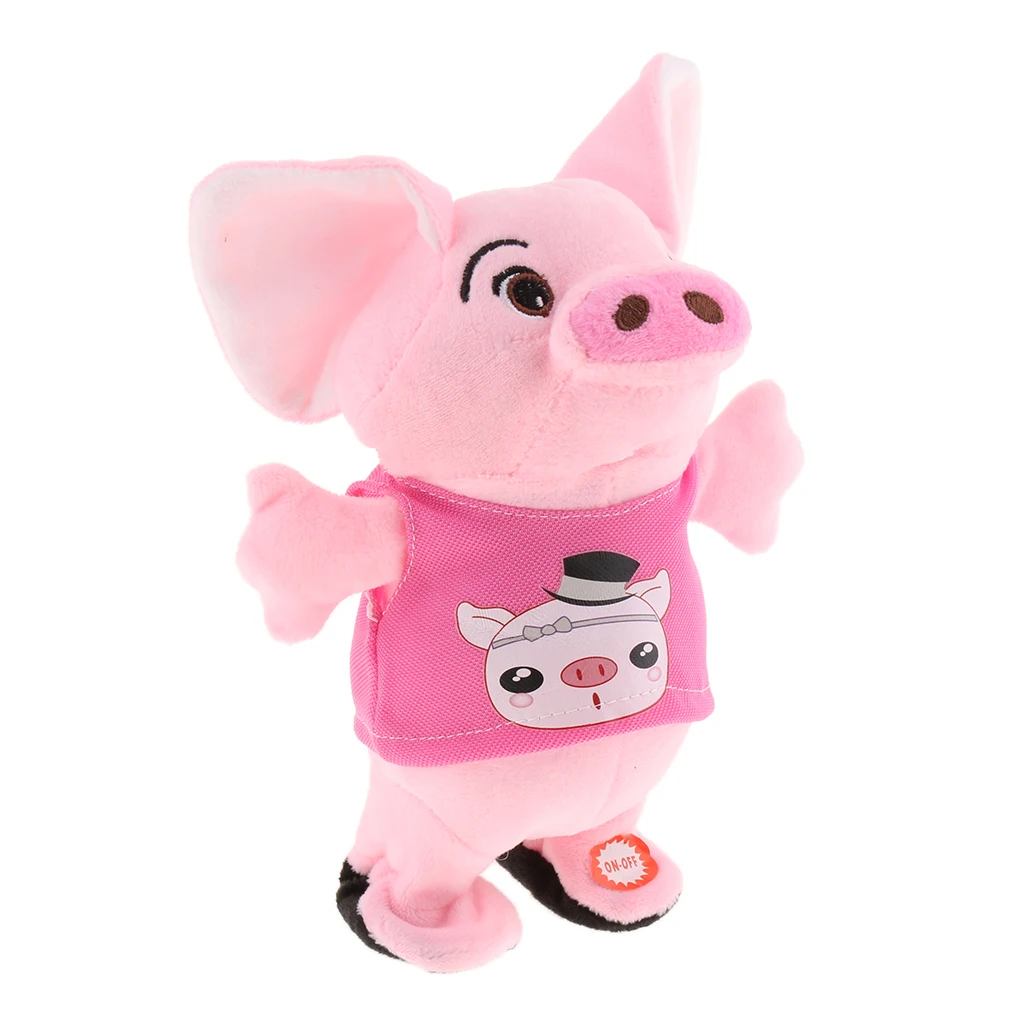 20cm Funny Pig Walking and Talking Plush Toy Sound Recording Doll for Children Gift