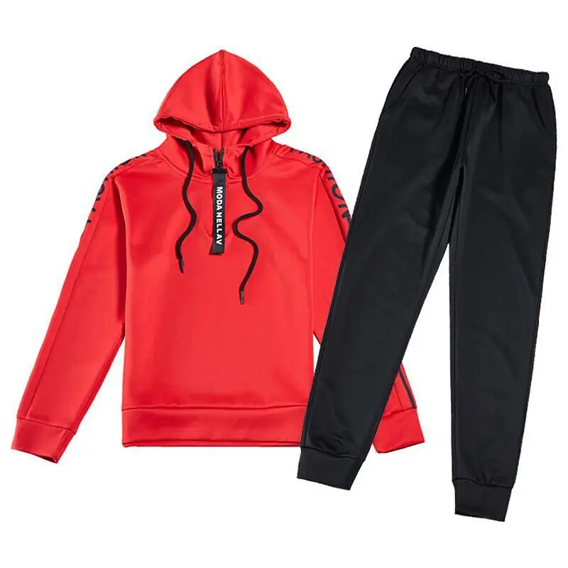 

2019 spring couple hooded men's casual suit Korean sports men's clothing