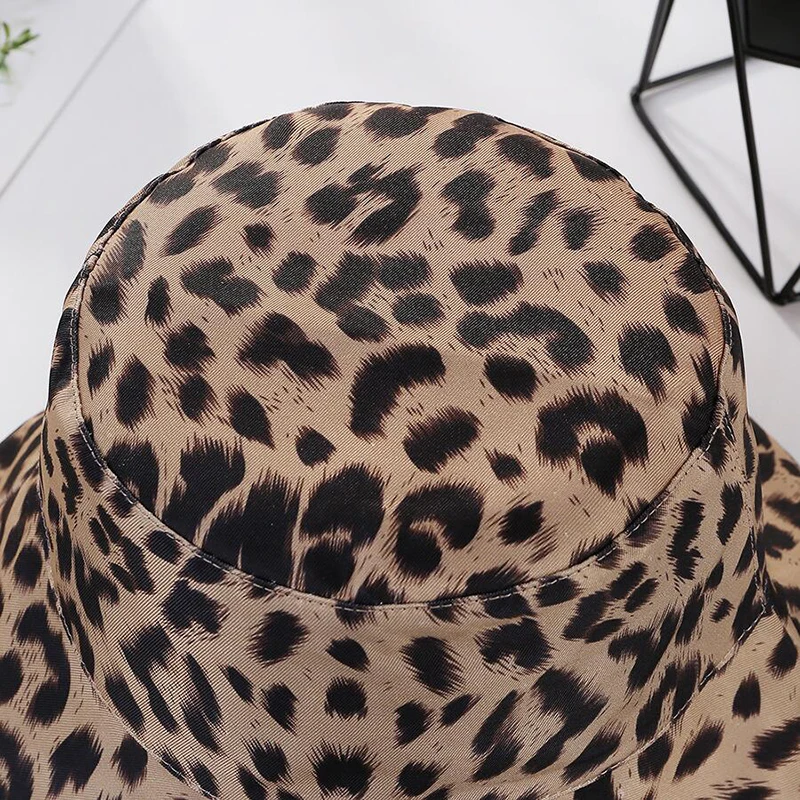 Осенне-зимняя теплая Складная вязаная леопардовая Зебра Панама для женщин рыбацкие шляпы широкополая Защита от солнца теплые шапки