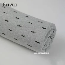 Buulqo/Новое поступление, 50x170 см, детская хлопковая трикотажная ткань с принтом «сделай сам», мягкая хлопковая вязаная трикотажная ткань для малышей