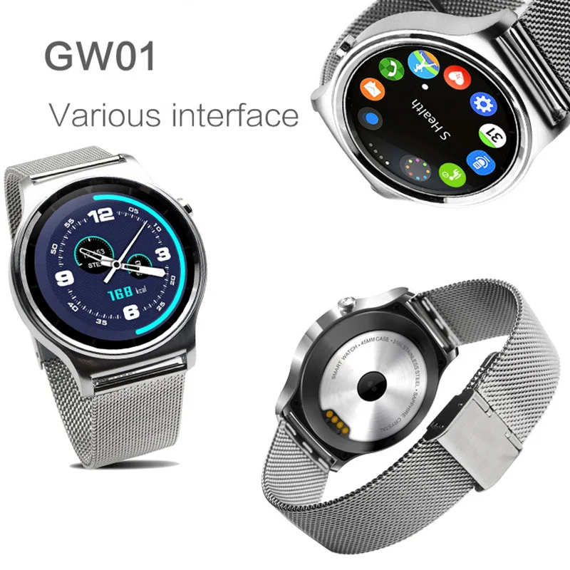Bluetooth GW01 Смарт часы 2018 человек ips экран Montre подключения трекер спортивные фитнес