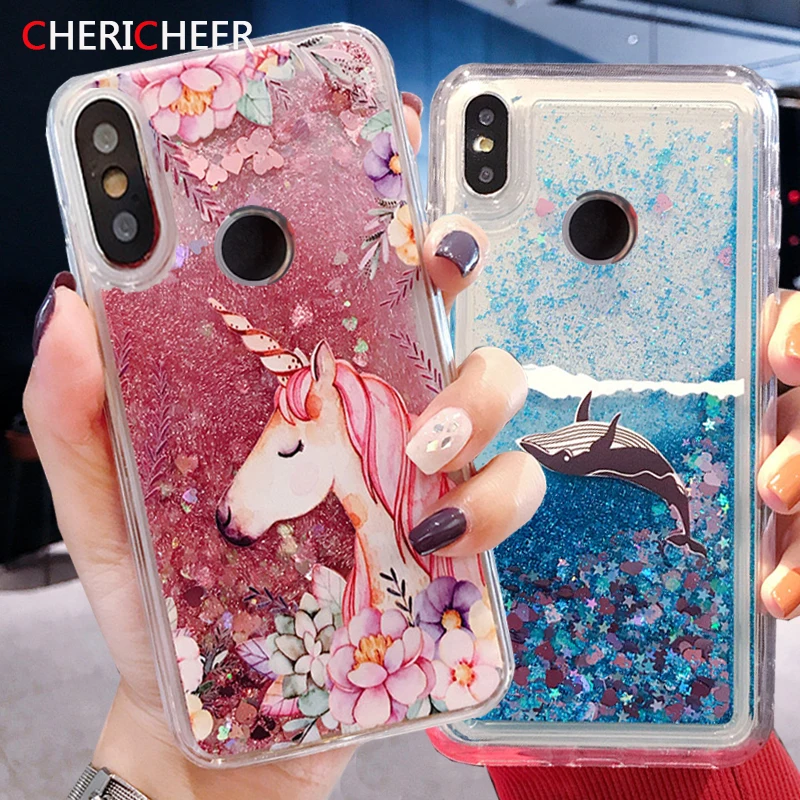 

Unicorn Liquid Case For Huawei Y7 2019 Case Glitter Whale Crystal Silicone Y7 2019 Quicksand Cover For Huawei Y7 Prime 2019 Case