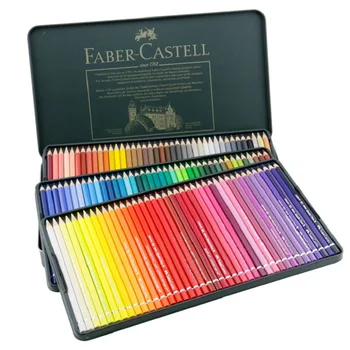 

Faber-Castell water-soluble 120 colors pencils with green iron box set