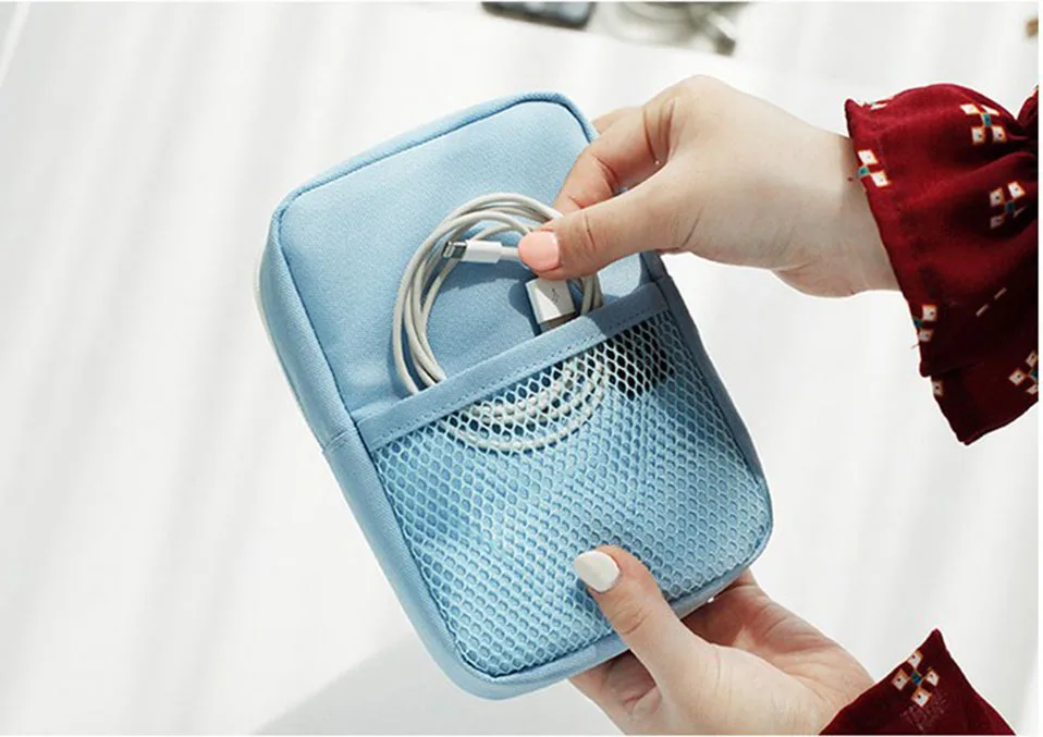 Travel Gadget Organizer Bag Portable Digital Cable Bag Electronics Accessories Storage Carrying Case Pouch Case For Earphone (7)