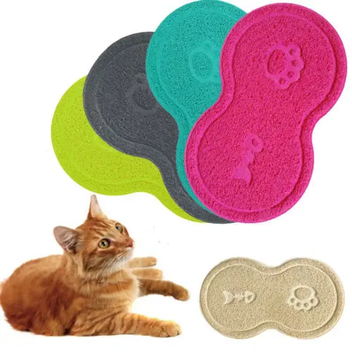 

2019 New Pet Dog Cat Litter Mat Feeding Mat Puppy Kitty Dish Bowl Placemat Tray Tidy Easy Cleaning Sleeping Pad Cat Claw Mat Hot