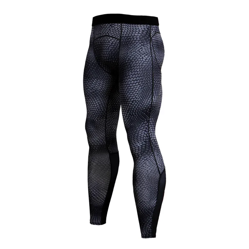 Новинка, мужские компрессионные штаны, спортивные колготки, штаны для бега, мужские обтягивающие леггинсы для бодибилдинга, спортивные брюки для фитнеса - Цвет: Черный