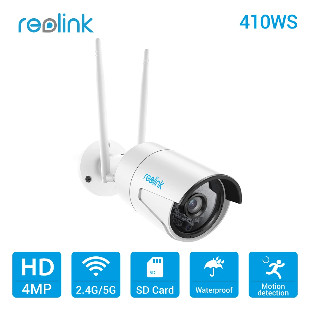 Reolink WiFi Camera 2 4G 5G 4MP SD Card Storage Motion Detection Recording HD Wireless IP