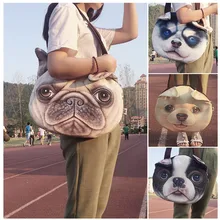 Nouveau Mignon Chien Visage femme sacs 2015 sac à main de mode sacs à main femmes Zipper épaule Simple sac Mère sac