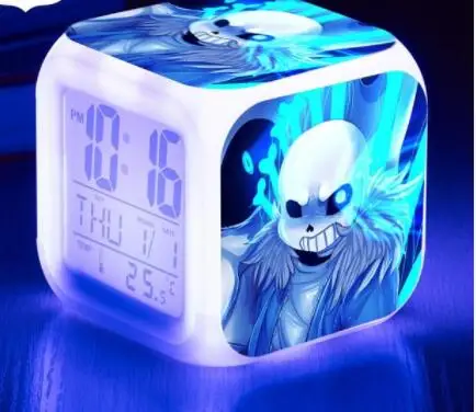 Undertale Alarm Clock LED Night Light Digital Alarm Clock Christmas Gift Sale A 