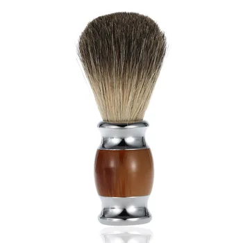 

Pro Pure Badger Hair Men's Shaving Brush Resin Handle Barber Salon Men Facial Beard Cleaning Appliance Shave Tool Razor Brush
