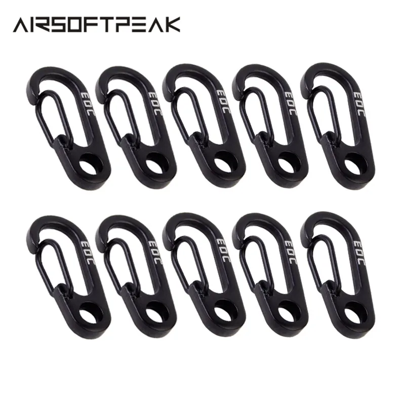 

10Pcs KeyChain Stainless Steel Quick Release Key Ring Mini EDC Carabiner Multi Tool Outdoor Running Traveling Hiking Accessory