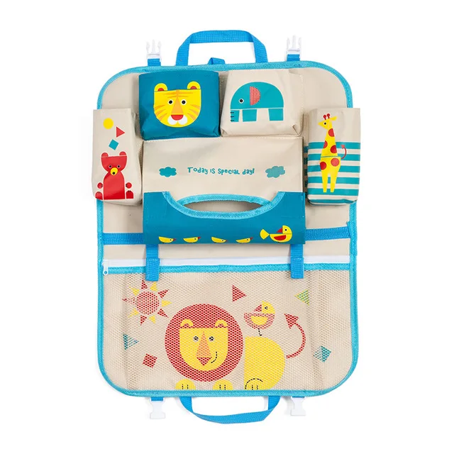 Мультяшная автомобильная сумка для хранения на заднее сиденье, органайзер для ребенка, органайзер для автомобиля, задний органайзер, карман для детей, автомобильные аксессуары для интерьера - Цвет: lion