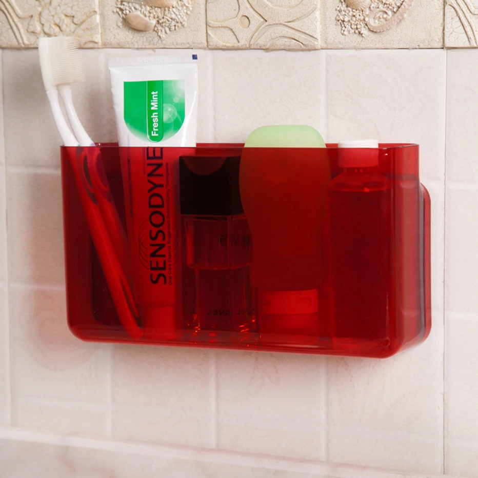 Bathroom Toothbrush Storage Box Wall-mounted Cosmetics Box Remote Control Holder Kitchen Tools Finishing Box