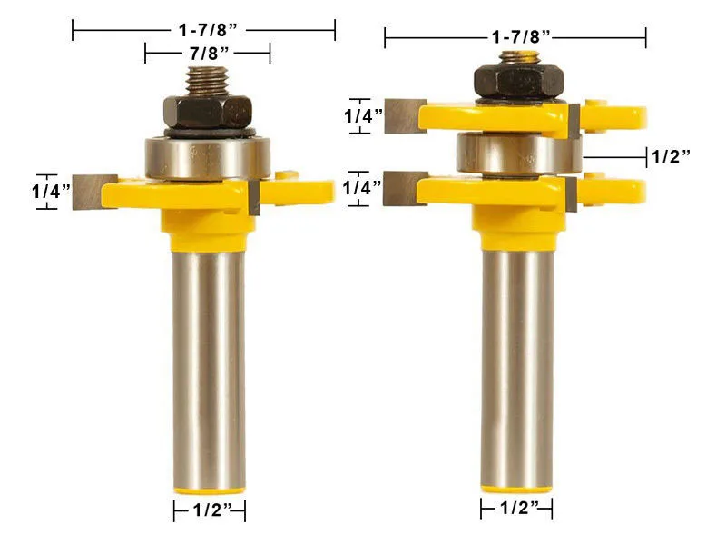 2 шт./компл. 1/" для конических фрез 2 бит язычок для протачивания пазов деревообрабатывающий фасонно-Фрезерный резак Ножи шип режущие инструменты