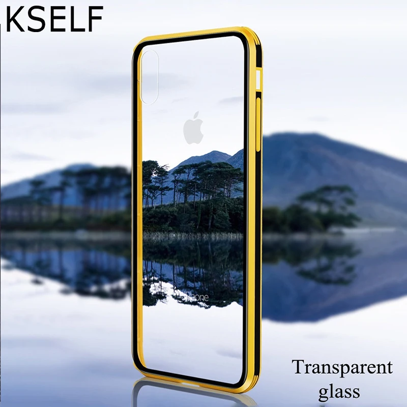 Прозрачный чехол из закаленного стекла для iPhone 7 8 Plus X Xs Max XR Samsung Galaxy S10 Huawei Mate 20 Pro