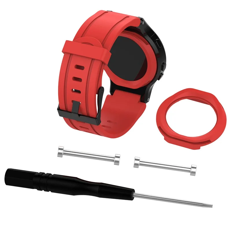 FIFATA для Garmin Forerunner 225 Цветной силиконовый ремешок спортивный сменный ремешок для наручных часов браслет аксессуары с инструментом - Цвет: Красный