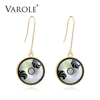 

VAROLE Bohemia Ethnic Style Geometric Earrings for Women Classic Vintage Indian Drop Earrings for Women Painted Feminino