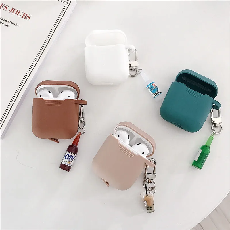 Чехол для наушников для Airpods Earpods портативный силиконовый мини круглый чехол для ушей Air Pods Pod Coque Funda