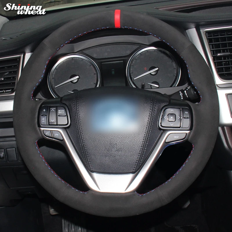 Bannis Black Suede Car Steering Wheel Cover For Toyota Highlander 2015 2016 2017 Sienna 2015 