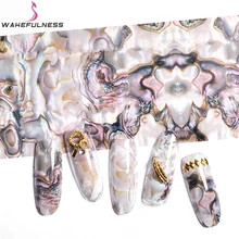 1 шт оболочка звездное небо Фольга для ногтей мраморный узор голографический дизайн ногтей переводные наклейки маникюрные украшения