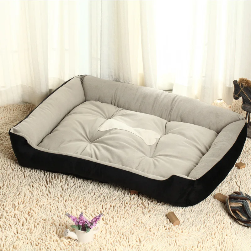 Водонепроницаемые кровати для собак размера плюс, высокое качество, для питомцев, кошек, щенков, домашних питомцев, теплые коврики для средних и больших собак, черный/кофейный XS-XXL