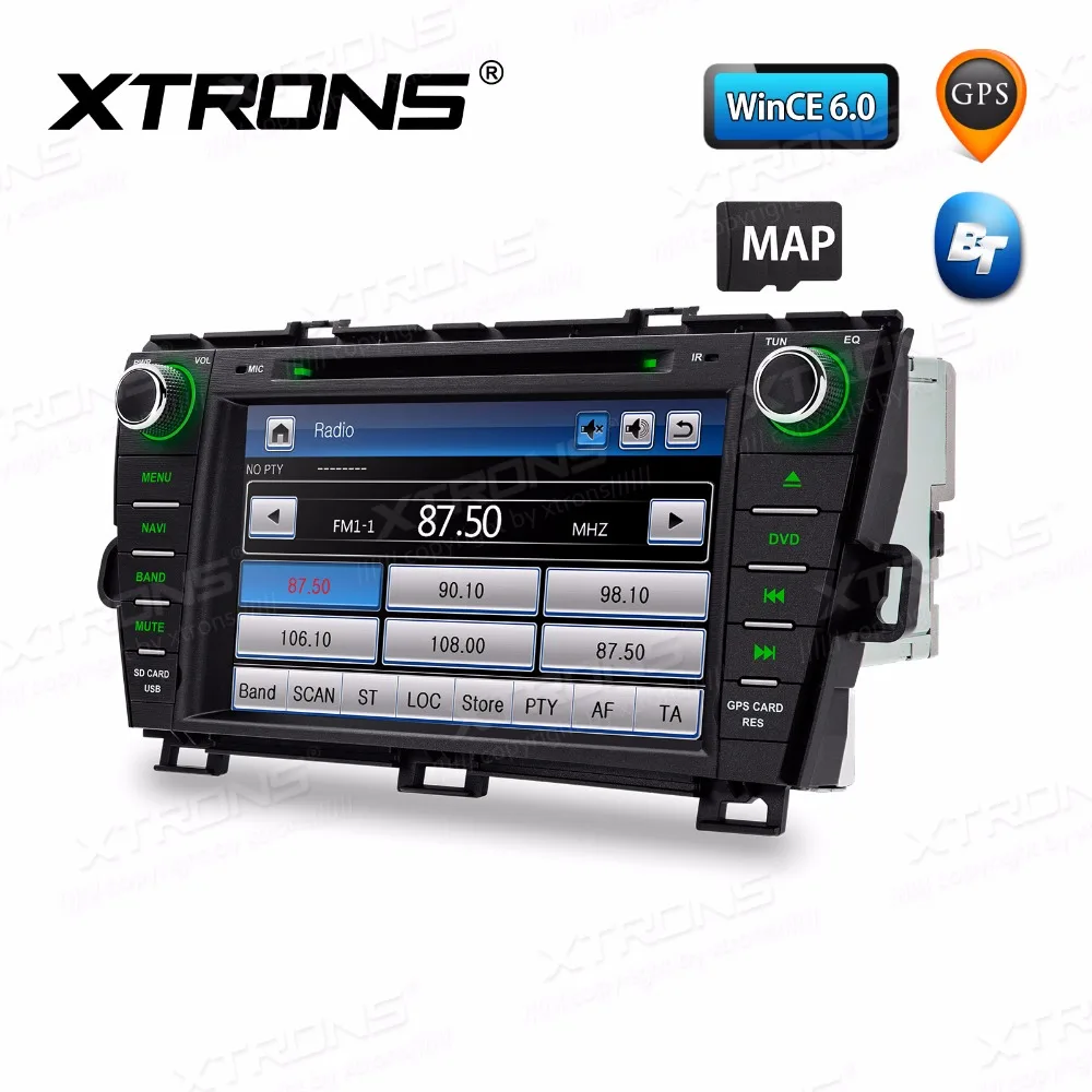 Perfect XTRONS 8 inch 2 din Car DVD Player GPS Navigation Radio USB Windows Ce For Toyota Prius Left Hand Drive 2009 2010 2011 2012 2013 1