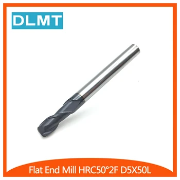 

HRC50 2F-D5.0X50L 5mm 1pcs EndMills Solid Carbide CNC Flat Spiral Straight Shank Milling Cutter for Wood